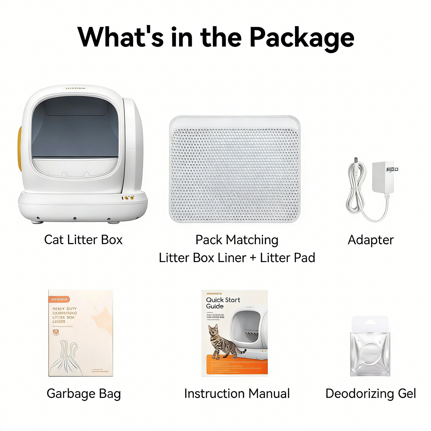 littercore Self-Cleaning Cat Litter Box - MW-SC02 (White)