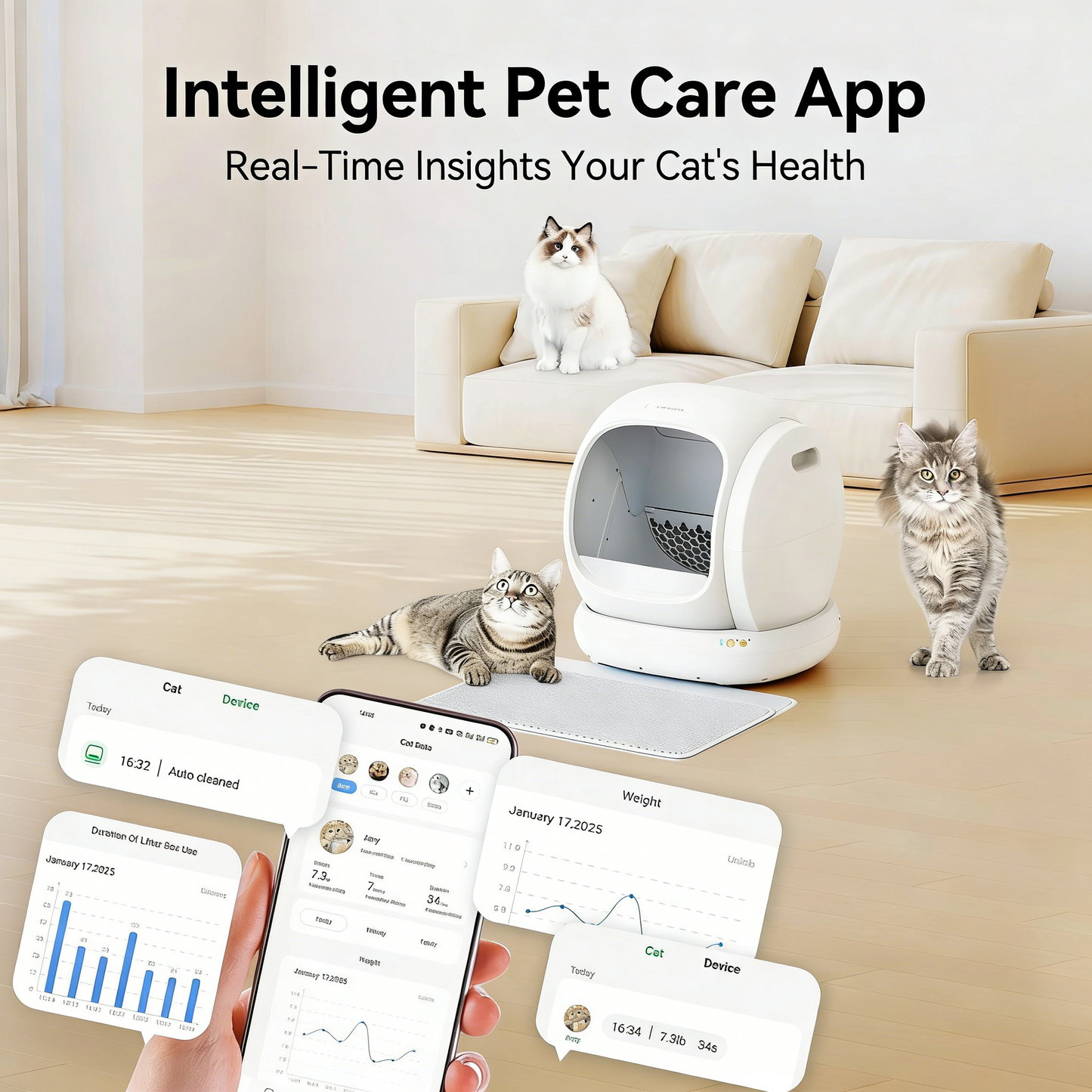 littercore Self-Cleaning Cat Litter Box - MW-SC02