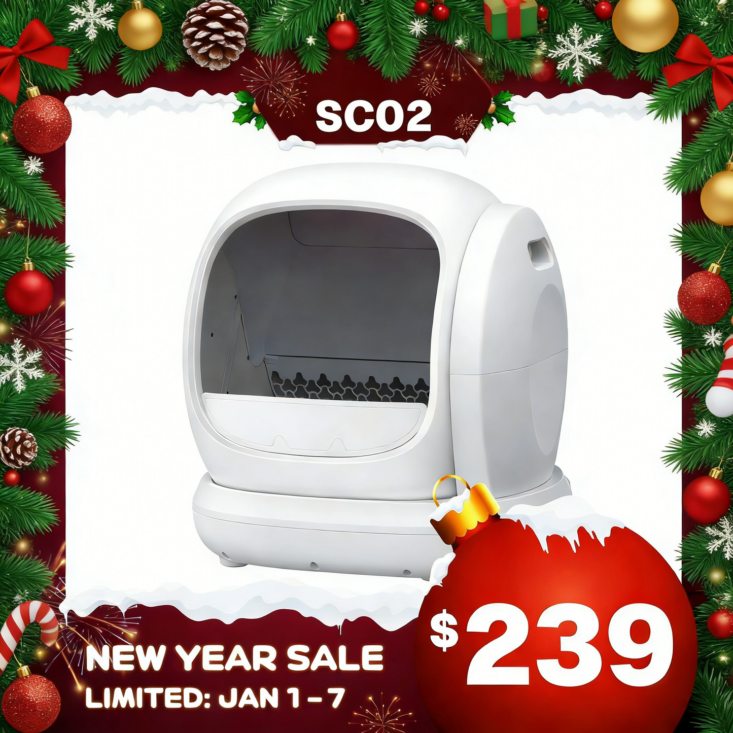 littercore Self-Cleaning Cat Litter Box - MW-SC02