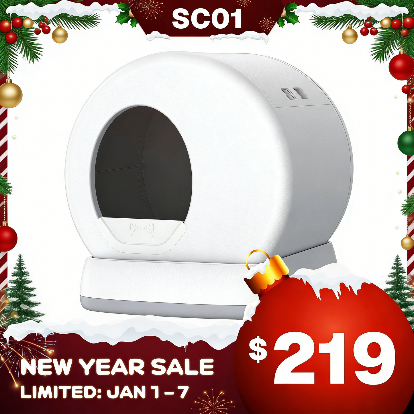 littercore Self-Cleaning Cat Litter Box - MW-SC01 (Gray)