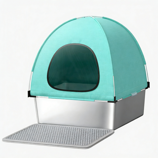 littercore 3-in-1 Stainless Steel Cat Litter Box-LB05