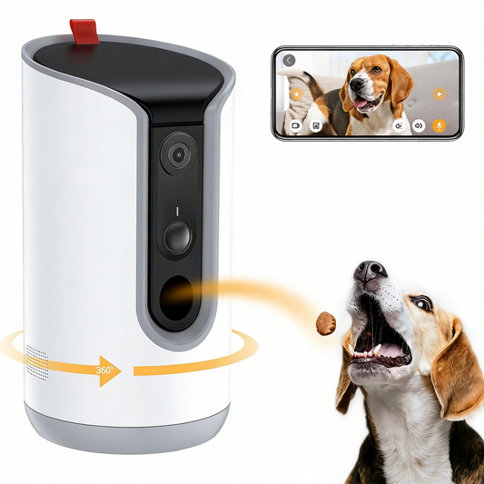 littercore Dog Treat Dispenser with 2K Camera
