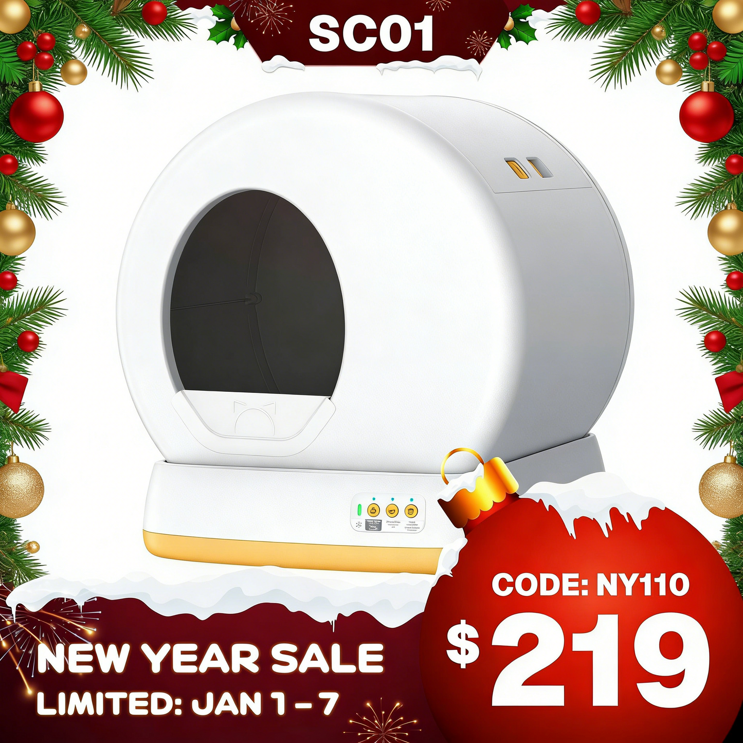 littercore Self-Cleaning Cat Litter Box - MW-SC01