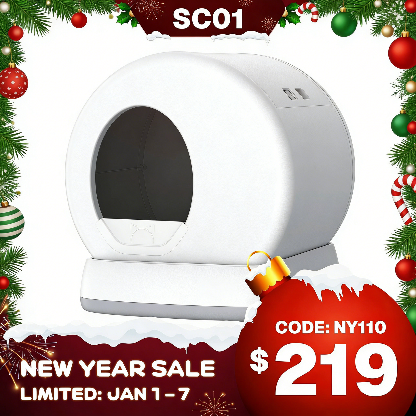 littercore Self-Cleaning Cat Litter Box - MW-SC01