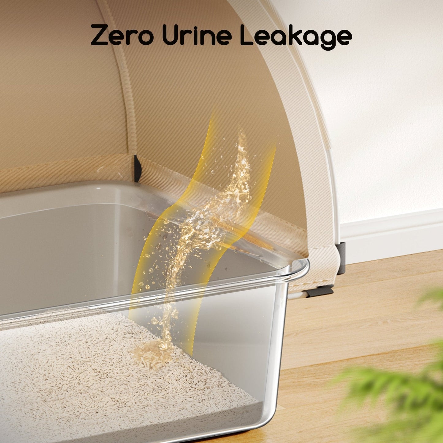 littercore 3-In-1 Stainless Steel Cat Litter Box With Lid