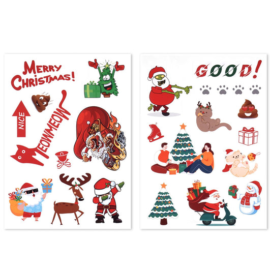 littercore Christmas Sticker Set | Cute Pet Holiday Stickers (2 Sheets)
