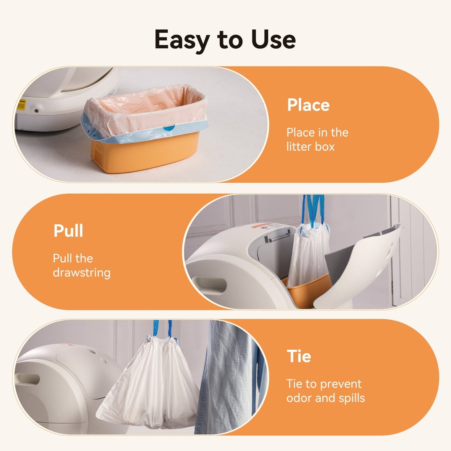 littercore Litter Box Liners – Roll Pack (20 Bags/Roll)