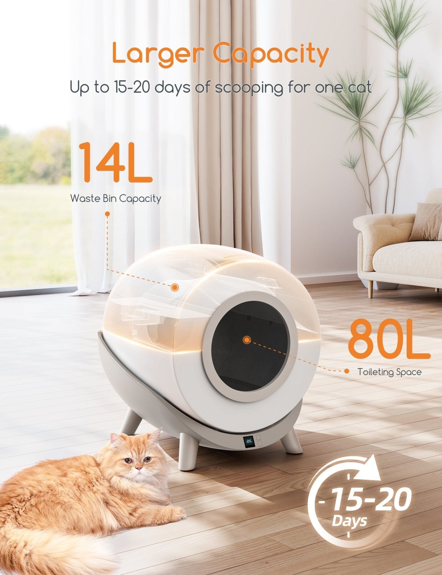 littercore Self-Cleaning Cat Litter Box - MW-LB01