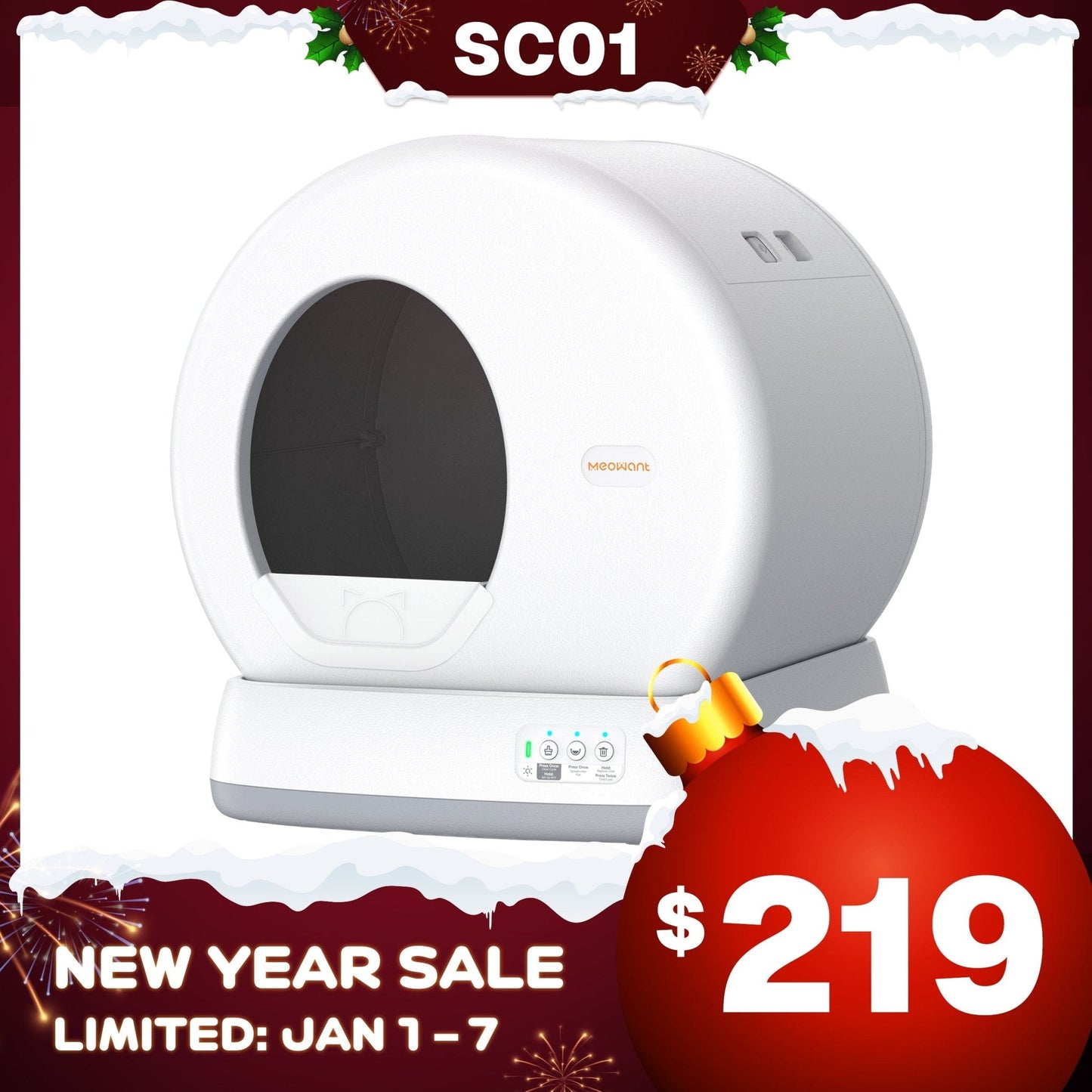 littercore Self-Cleaning Cat Litter Box - MW-SC01 (Gray)