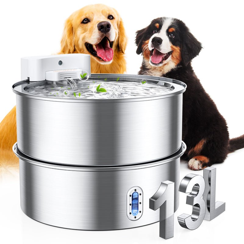 littercore Stainless Steel Dog Water Fountain-DF01