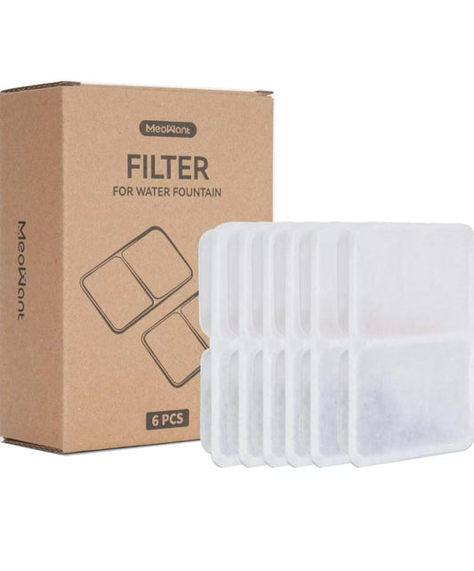 littercore Water Fountain MW-DF01 Filter Replacement, 6pcs